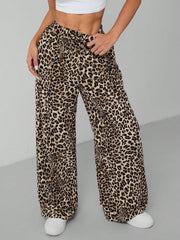 Women's Comfortable Lowers with Bold Leopard Print