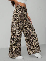 Women's Comfortable Lowers with Bold Leopard Print