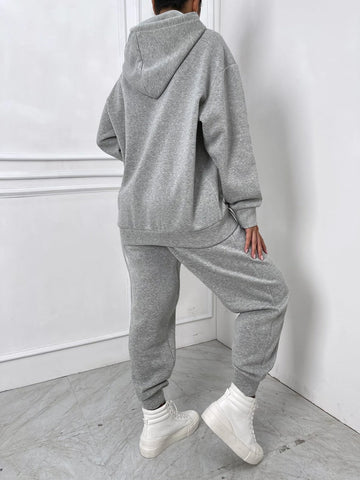 Cloud Grey Colour Oversized Co-Ord Set