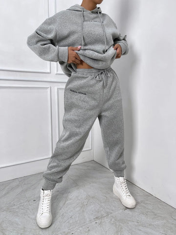 Cloud Grey Colour Oversized Co-Ord Set