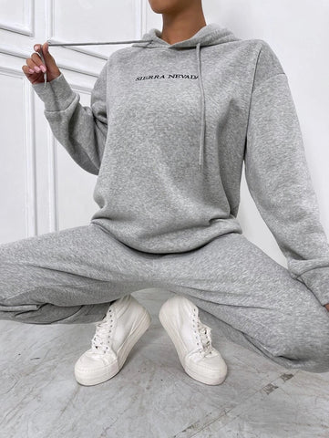 Cloud Grey Colour Oversized Co-Ord Set