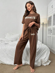 Coffee Brown Colour Comfortable Women's Co-Ord Set