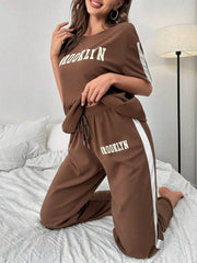 Coffee Brown Colour Comfortable Women's Co-Ord Set