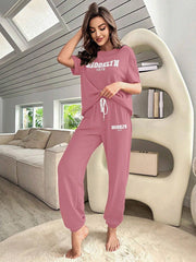 Peach Pink Colour Comfortable Women's Co-Ord Set