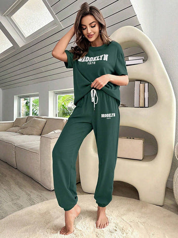 Basil Green Colour Comfortable Women's Co-Ord Set