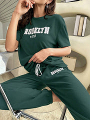 Basil Green Colour Comfortable Women's Co-Ord Set