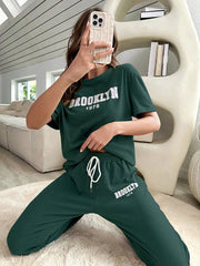 Basil Green Colour Comfortable Women's Co-Ord Set