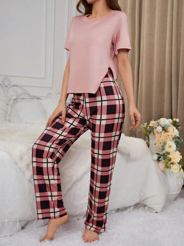 Baby Pink Colour Comfortable Women's Co-Ord Set